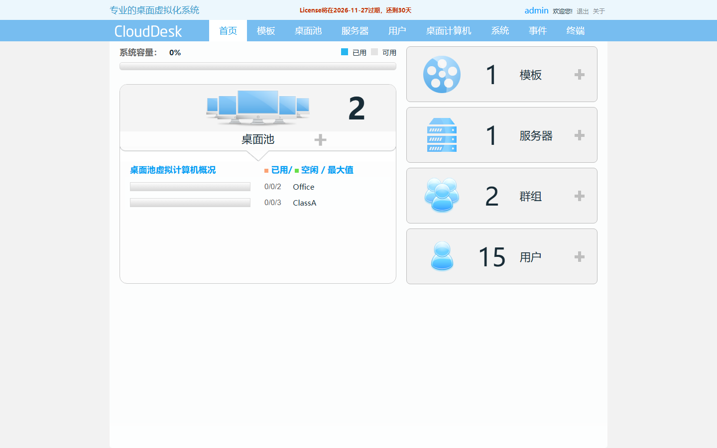 管理后台首页